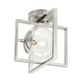 thumbnail image 1 of Atwell Collection 10" One-Light Mid-Century Modern Brushed Nickel Clear Glass Semi-Flush Mount Light, 1 of 13