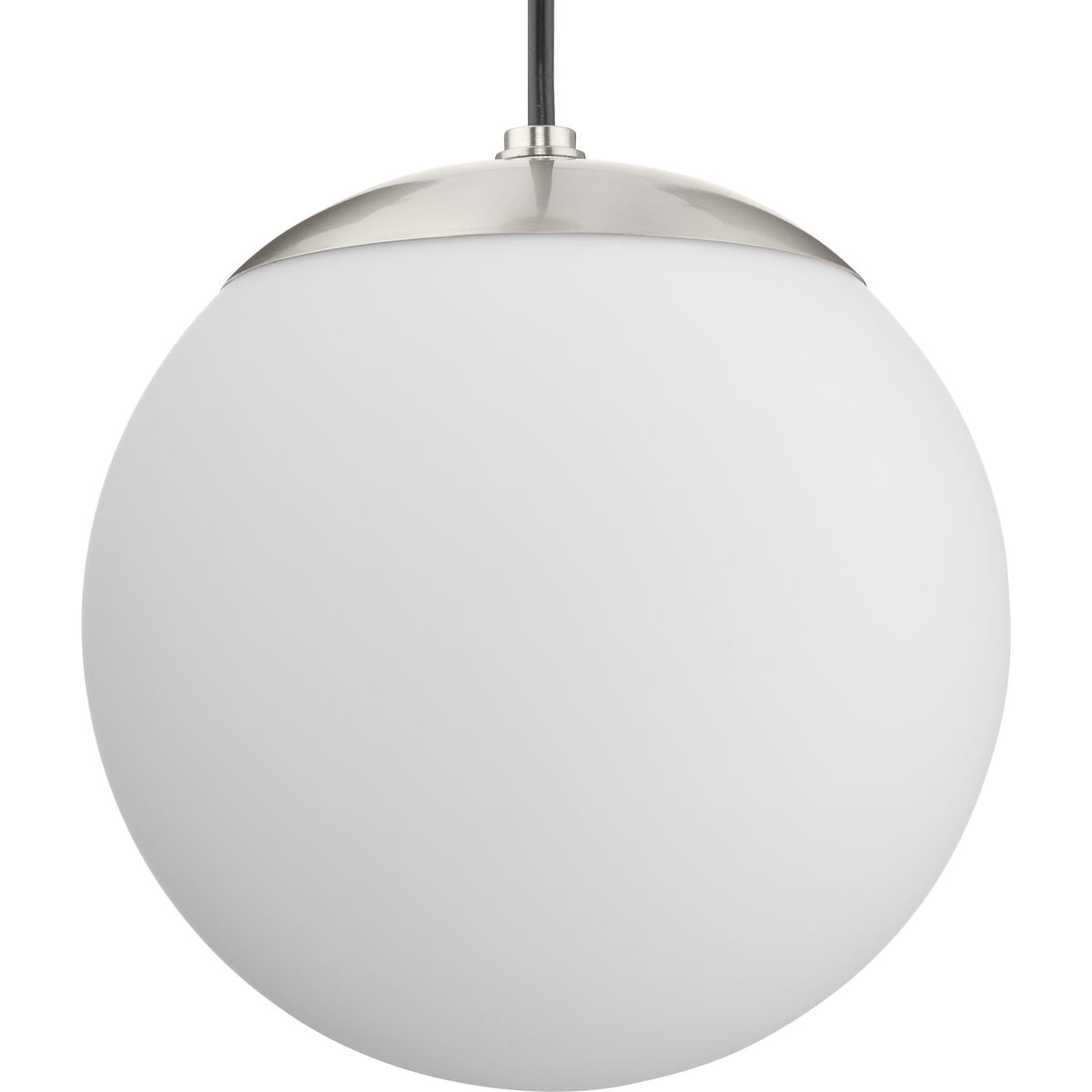 Atwell Brushed Nickel and Opal Glass Globe Pendant Light