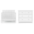 thumbnail image 1 of Child Craft Atwood Crib and Dresser Nursery Set, 4-in-1 Convertible Crib with 3-Drawer Dresser, Matte White, 2-Piece, 1 of 8