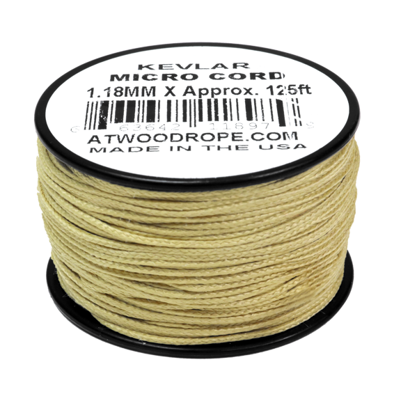 Atwood Rope MFG 1.18mm Kevlar Micro Cord - Yellow - 125ft
