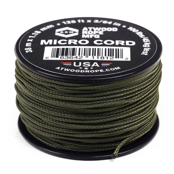 Atwood Rope MFG 1.18mm Micro Cord - Olive Drab - 125ft