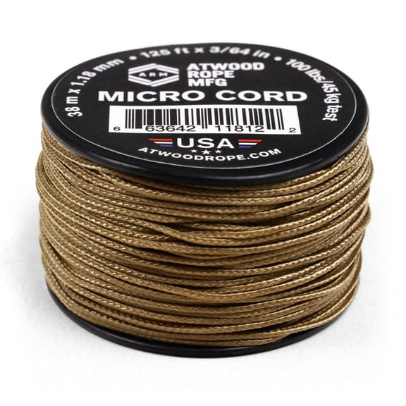 Atwood Rope MFG 1.18mm Micro Cord - Tan - 125ft