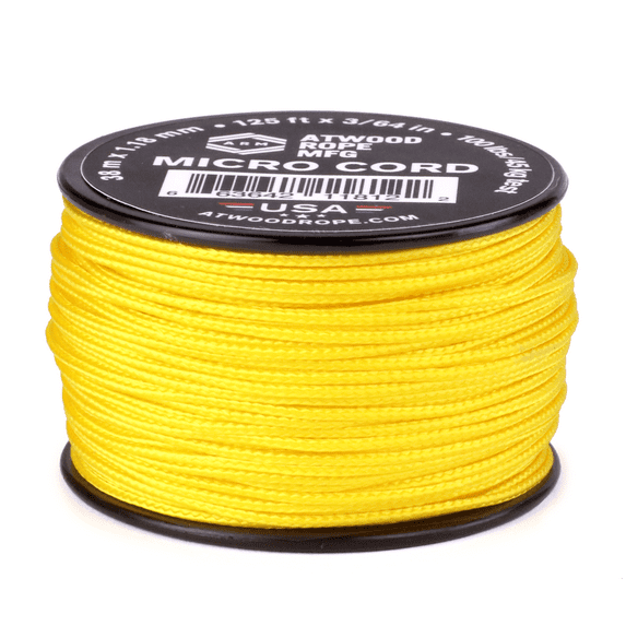 Atwood Rope MFG 1.18mm Micro Cord - Yellow - 125ft