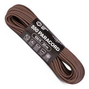 Atwood Rope MFG 550 Paracord 100 Feet 7-Strand Core Nylon Parachute Cord Outside Survival Gear Made in USA | Lanyards, Bracelets, Handle Wraps, Keychain Brown