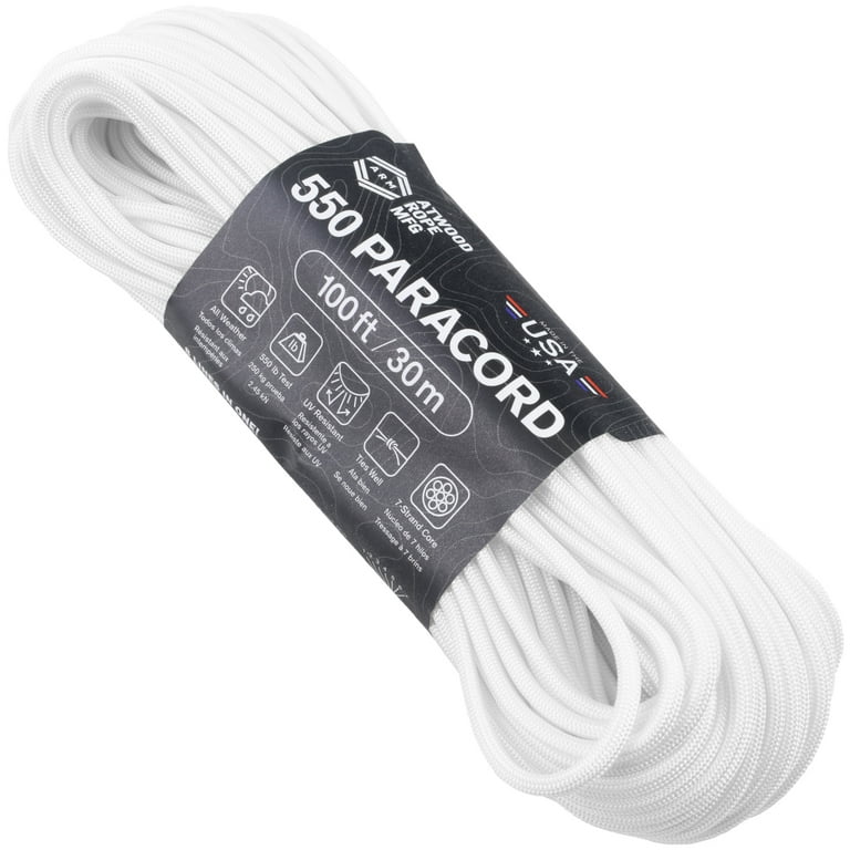 Atwood Rope MFG - 550 Paracord - White - 100ft 