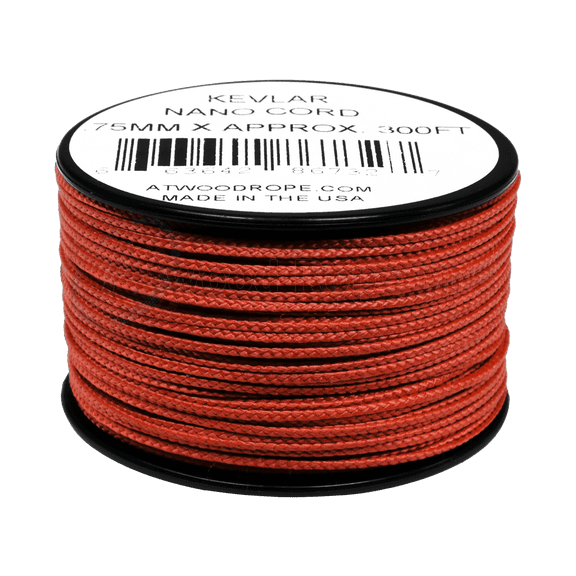 Atwood Rope MFG - .75mm Nano Cord - Kevlar Red - 300ft