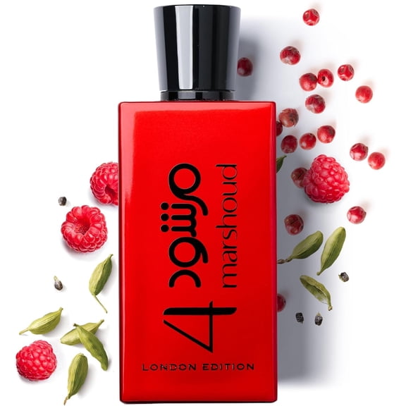 Atyab Al Marshoud - Marshoud 4 (Red) Eau de Parfum 100ml, Luxurious Unisex London Edition Arabic Perfume for Men & Women with Amber, Pink Pepper, Cardamom, & Raspberry - Long Lasting Perfume for Wome