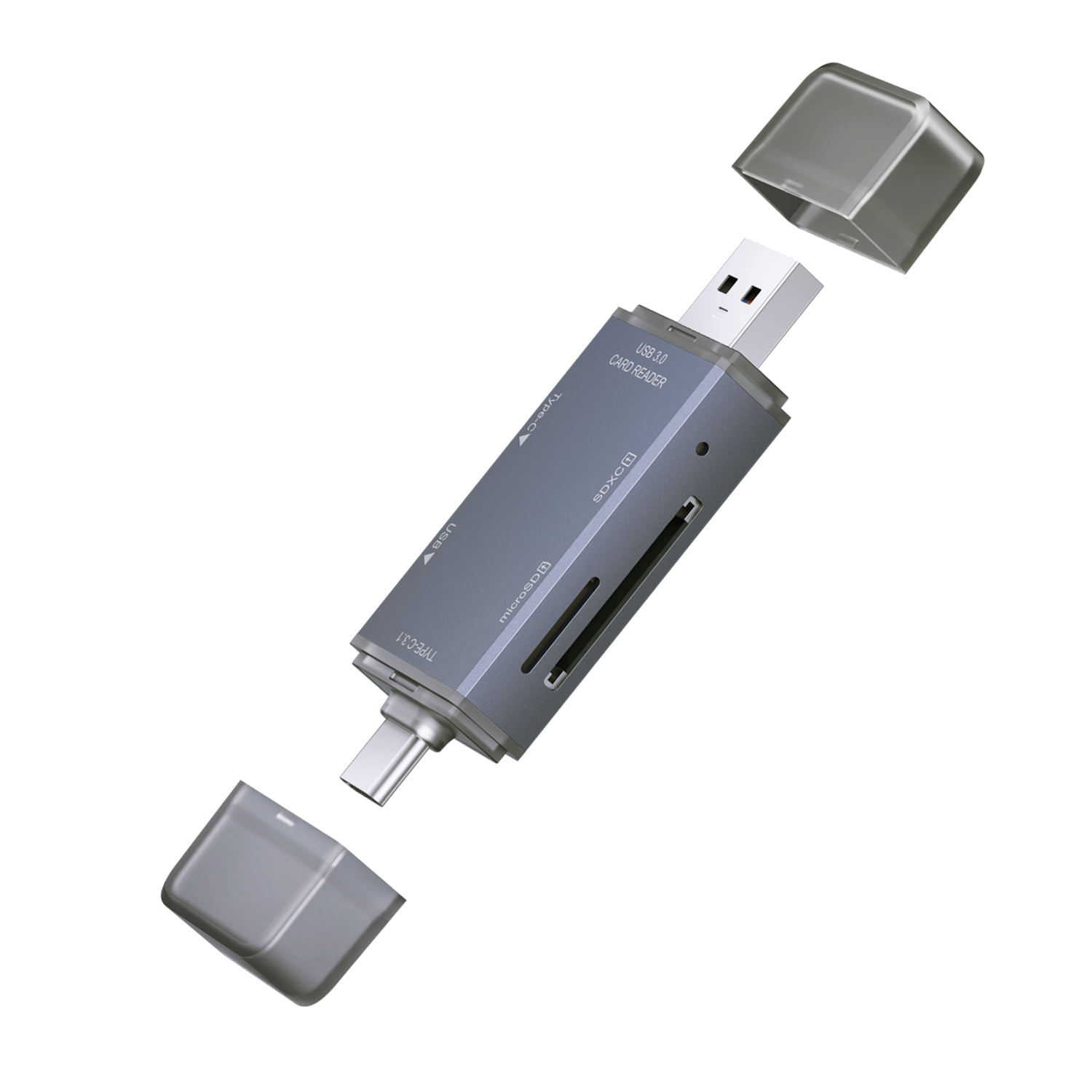 Atzeste 4-in-1 SD Card Reader, USB C & USB 3.0 Simultaneous Read/Write ...