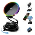 thumbnail image 1 of Atzeste for Magsafe Phone Holder for Car 15W Fast Wireless Charging, Magnetic RGB Car Phone Holder, 360° Adjustable Car Phone Mount Accessories, Compatible with iPhone 17 Pro Max 16 15 14 13 12, 1 of 9
