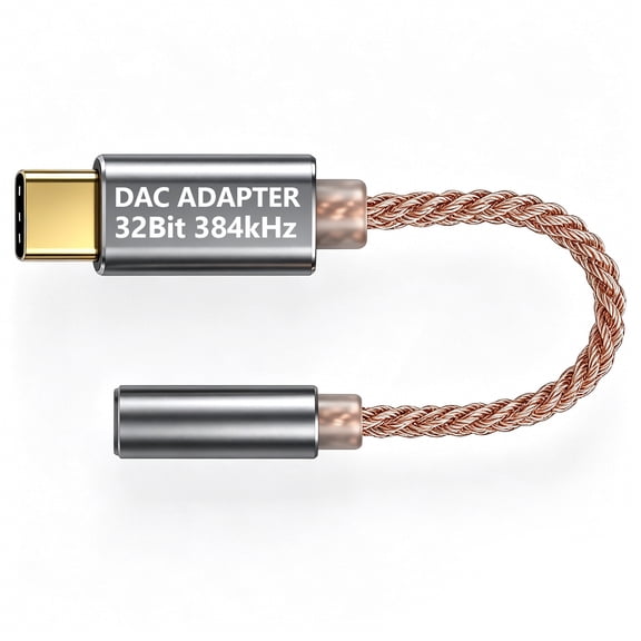 Atzeste USB C to 3.5mm Headphone Adapter, Realtek ALC5686 DAC Dongle, 32Bit/384kHz Hi-Res Audio, TRRS Mic & Volume Control, USB C to Aux Female Compatible with iPhone 16/15, iPad, MacBook, Galaxy