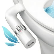 Atzeste Ultra-Slim Bidet, Non-Electric Dual Nozzle Feminine Wash Fresh Water Sprayer, Adjustable Water Pressure, Bidet for Toilet Seat Attachment, Stainless Steel Inlet Badays