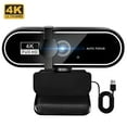thumbnail image 1 of Atzeste Webcam 4K HD USB Autofocus PC Webcam with Dual Mics for PC Laptop Computer Gaming Streaming Webcam, 1 of 11