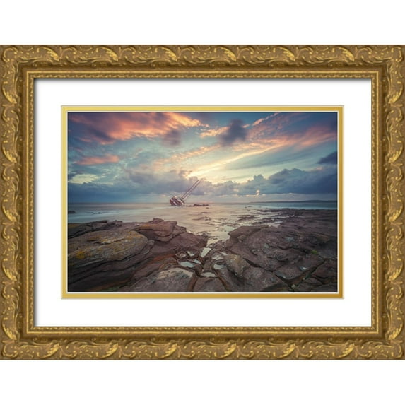 Atzori, Daniele 32x23 Gold Ornate Wood Framed with Double Matting Museum Art Print Titled - Lost Ad2