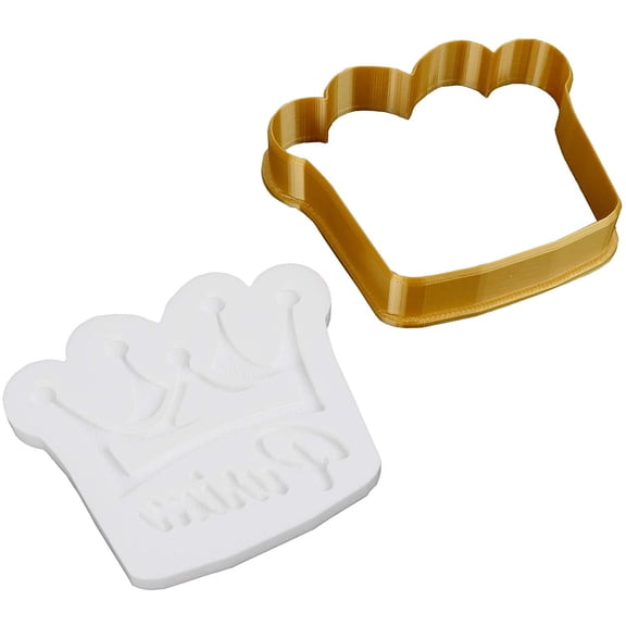 Au Bon Cake Purim Crown Cutter Embosser 3 Inch, English