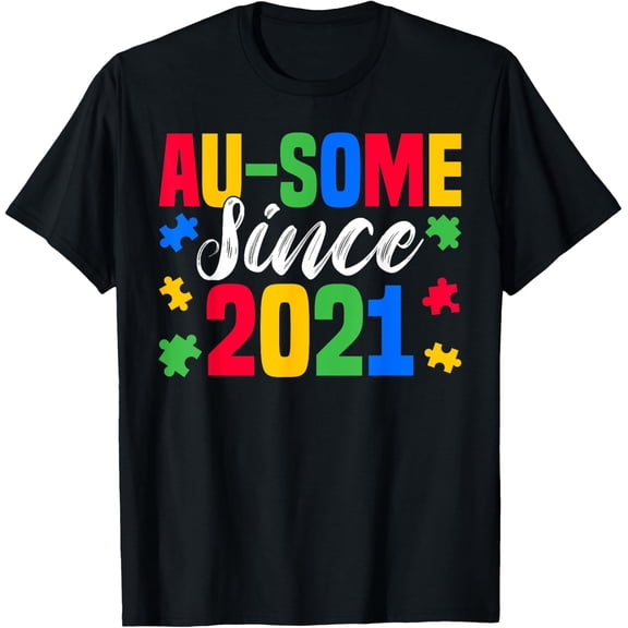 Au Some Since 4 Years Old Autism Awareness Graphic T-Shirt