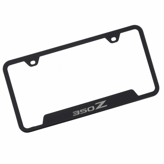 Au-TOMOTIVE GOLD 350Z Laser Etched Cut-Out Frame - Black