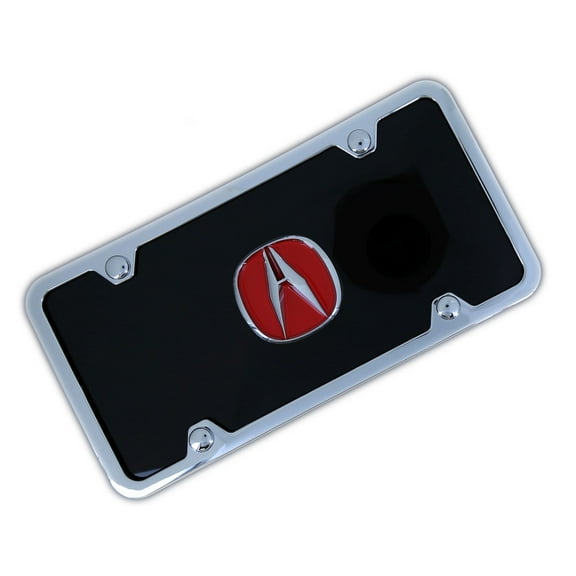 Au-TOMOTIVE GOLD Acura Chrome/Red Logo on Black Acrylic Kit