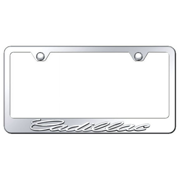Au-TOMOTIVE GOLD Cadillac 3D Chrome/Chrome Frame-Metal