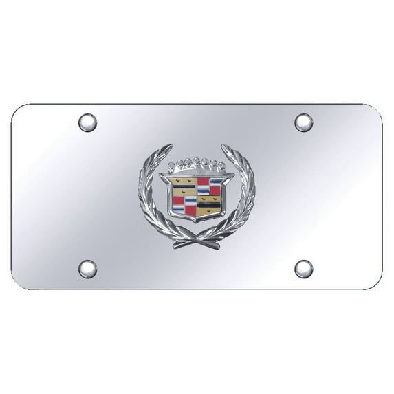Au-TOMOTIVE GOLD Cadillac Logo Chrome on Chrome Plate