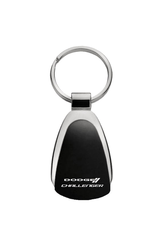 Challenger Black Teardrop Key Fob
