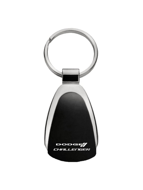 Challenger Black Teardrop Key Fob