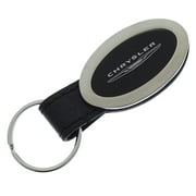 Au-TOMOTIVE GOLD Chrysler Black Oval Leather Key Fob