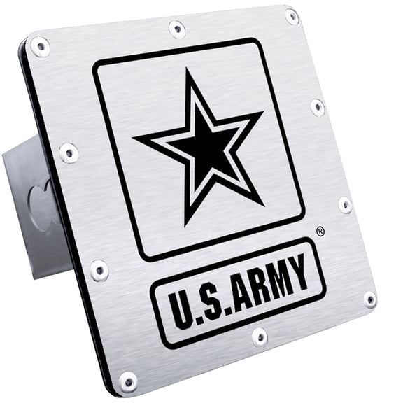 Au-TOMOTIVE GOLD Class III Trailer Stainless Steel Hitch Plug for Army (Brushed Chrome)