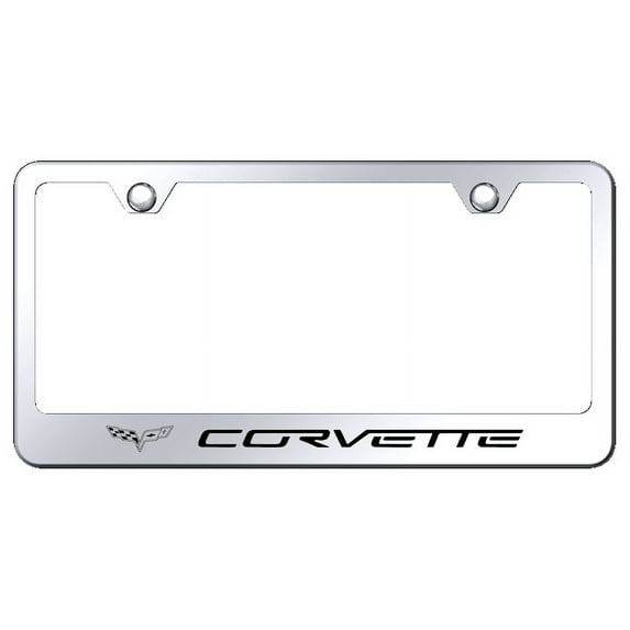 Au-TOMOTIVE GOLD Corvette C6 Laser Etched Frame - Mirrored