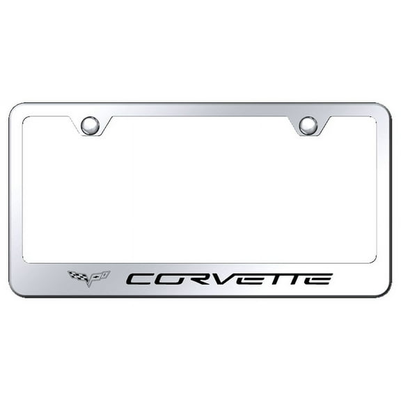 Au-TOMOTIVE GOLD Corvette C6 Laser Etched Frame - Mirrored