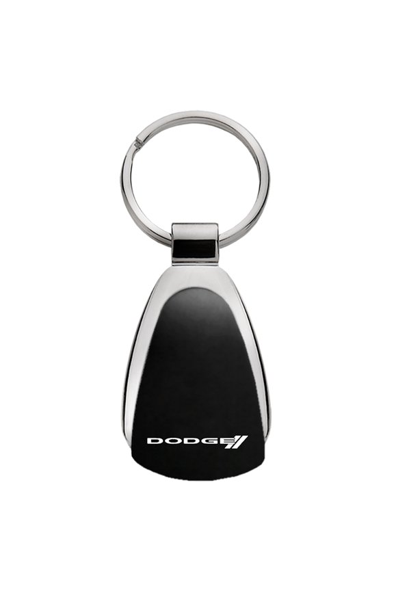 Dodge Stripe Logo Black Teardrop Key Fob