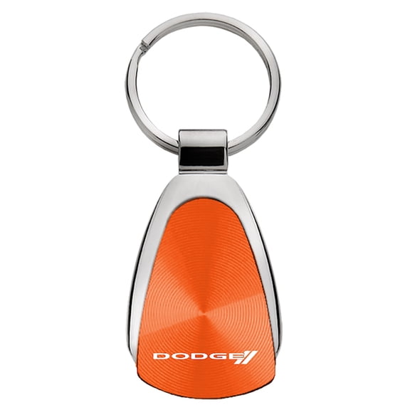Au-TOMOTIVE GOLD Dodge Stripe Logo Orange Teardrop Key Fob