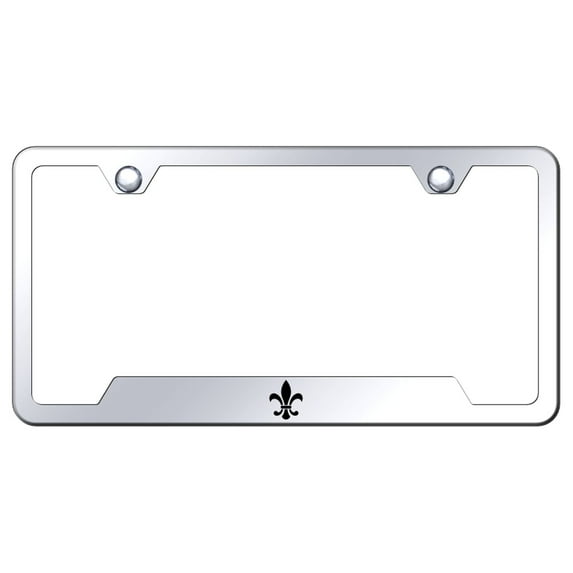 Au-TOMOTIVE GOLD Fleur-De-Lis Laser Etched Cut-Out Frame - Mirrored
