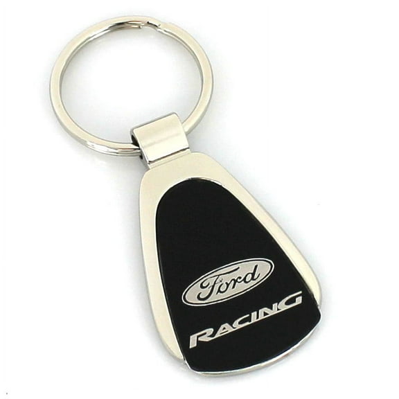 Au-TOMOTIVE GOLD Ford Racing Black Teardrop Key Fob