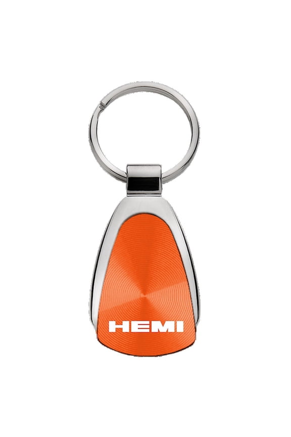 Hemi Name Orange Teardrop Key Fob