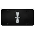 thumbnail image 1 of Au-TOMOTIVE GOLD Lincoln Chrome/Black Logo on Black Plate, 1 of 2