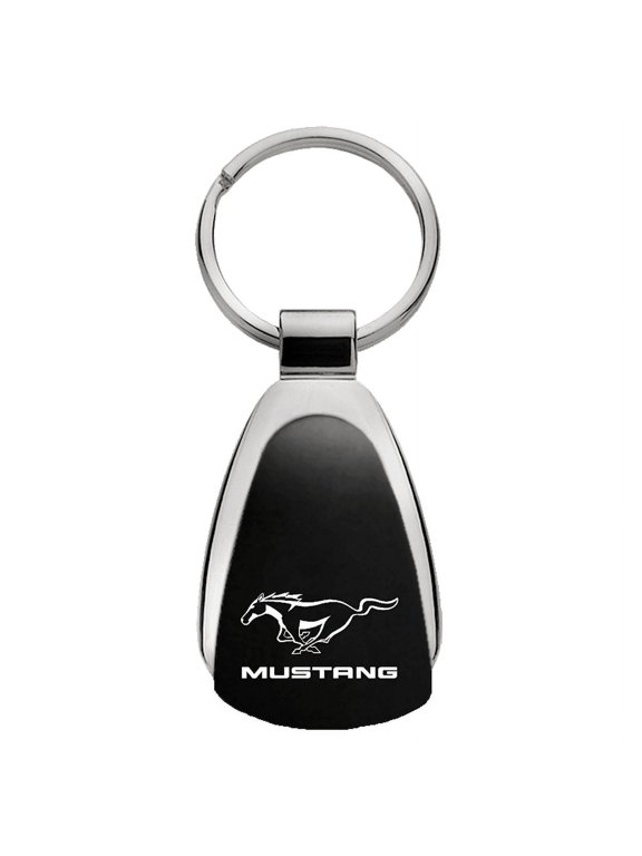 Mustang Black Teardrop Key Fob
