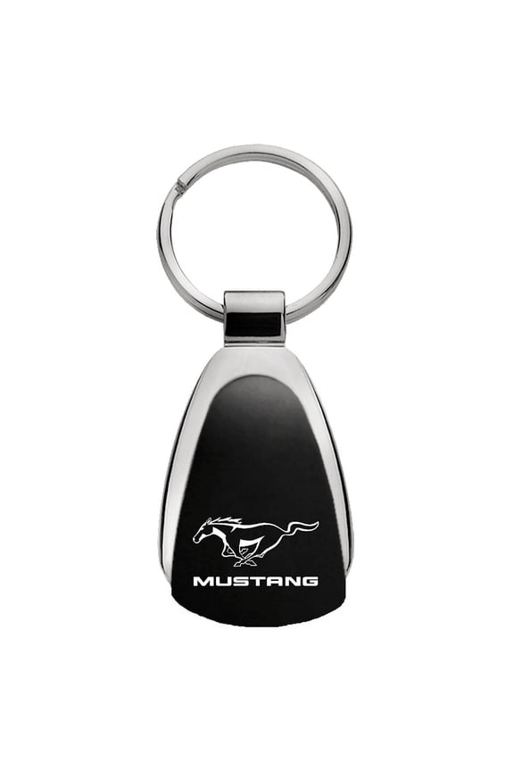 Mustang Black Teardrop Key Fob