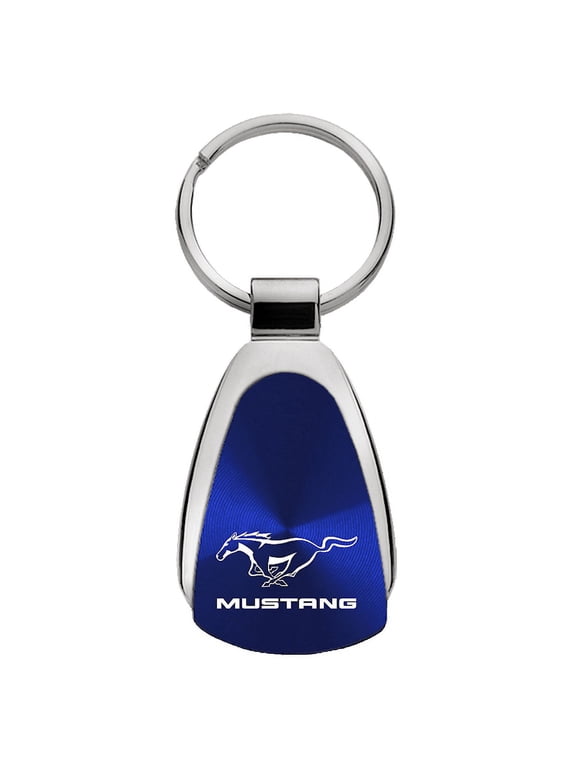 Mustang Blue Teardrop Key Fob