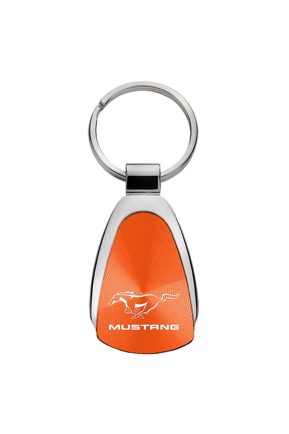 Mustang Orange Teardrop Key Fob