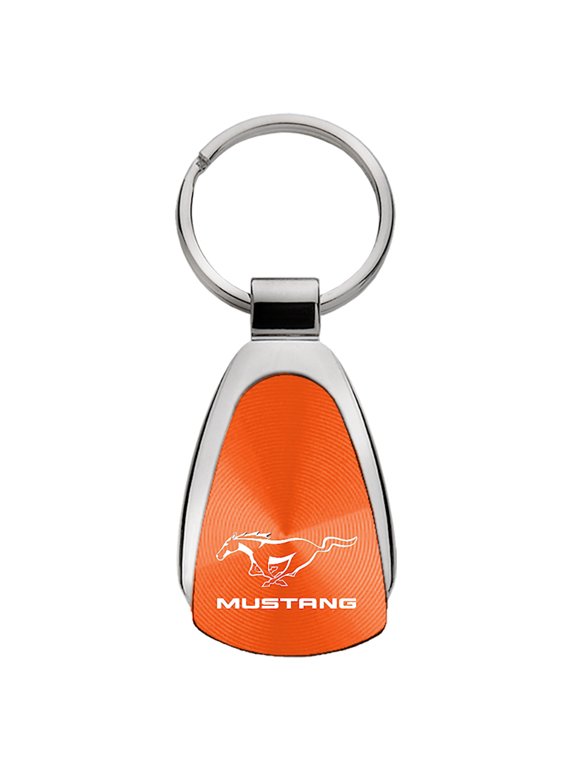 Mustang Orange Teardrop Key Fob