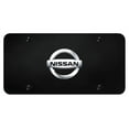 thumbnail image 1 of Au-TOMOTIVE GOLD Nissan Logo Chrome on Black Plate, 1 of 2