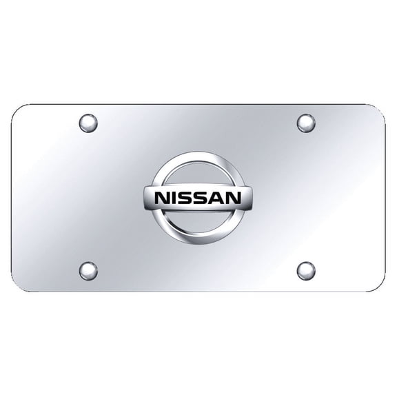 Au-TOMOTIVE GOLD Nissan Logo Chrome on Chrome Plate