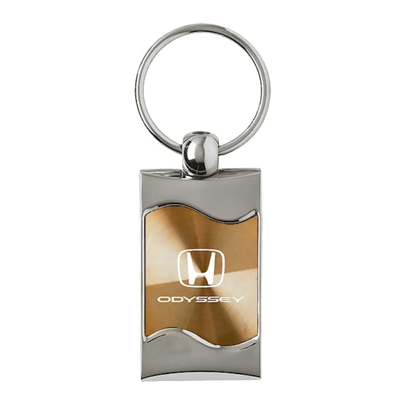 Au-TOMOTIVE GOLD Odyssey Rectangular Wave Gold Key Fob
