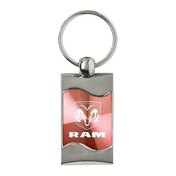 Au-TOMOTIVE GOLD Ram Logo Rectangular Wave Pink Key Fob