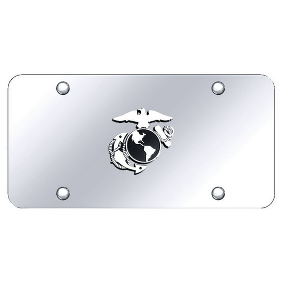 Au-TOMOTIVE GOLD U.S.M.C. Insignia on Chrome Plate