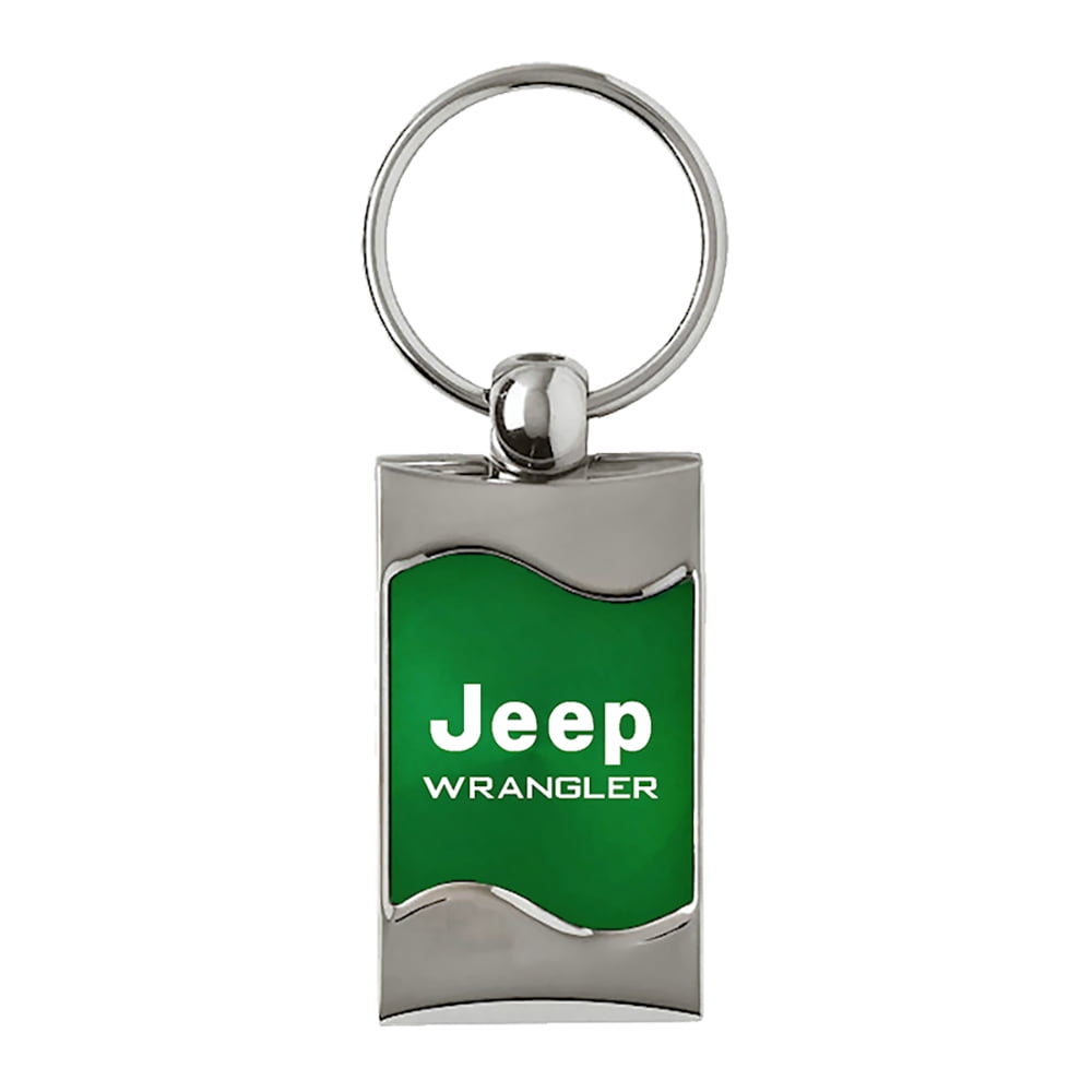 AuTOMOTIVE GOLD Wrangler Rectangular Wave Green Key Fob