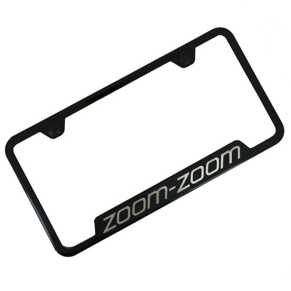 Au-TOMOTIVE GOLD Zoom Zoom Laser Etched Cut-Out Frame - Black