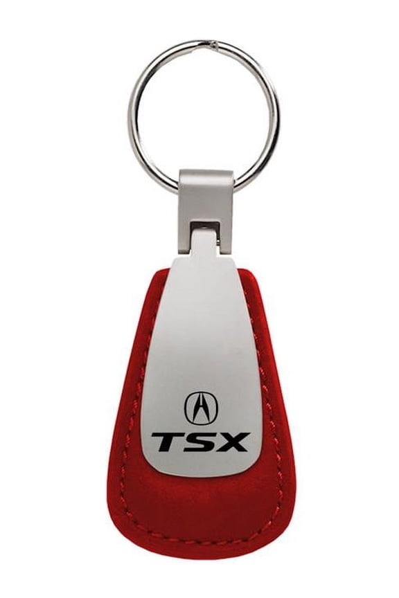KCTL.TSX.RED TSX Red Leather Teardrop Key Fob