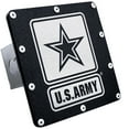 thumbnail image 1 of Au-Tomotive Gold Official Licensed Class 3 2" Laser Cut Trailer Hitch Plug Cover for US Army Rugged Black, 1 of 1