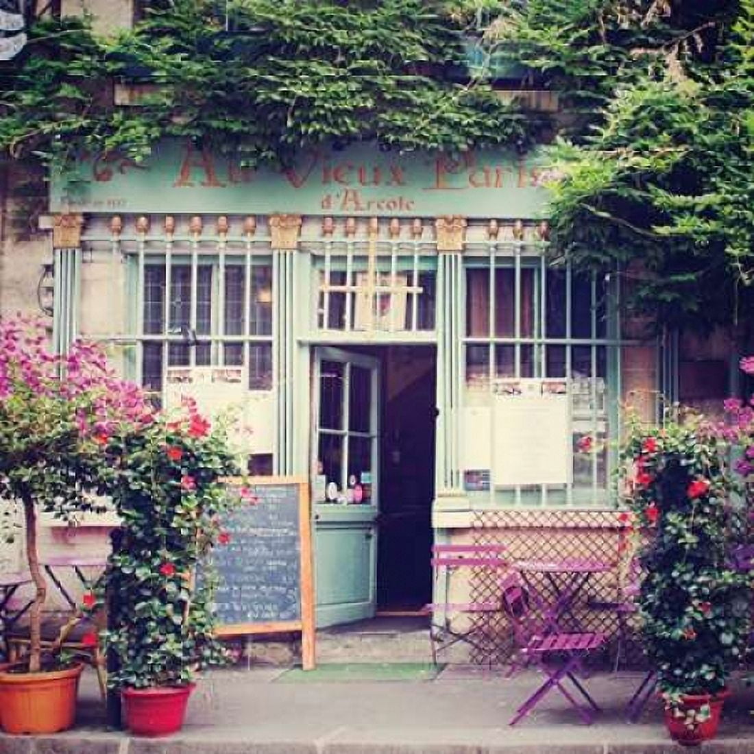Au Vieux Paris Canvas Art - Laura Marshall (24 x 24)